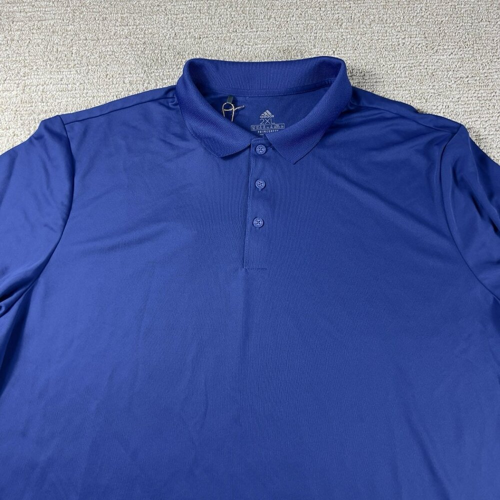 Adidas Golf Peach Bowl Challenge Short Sleeve Polo Shirt Blue Men’s Size XXL - Picture 2 of 8